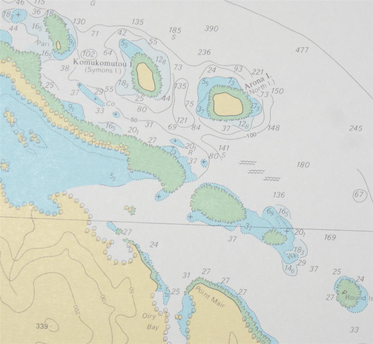 Nautical Chart No. 1750 South Pacific Ocean Solomon Islands