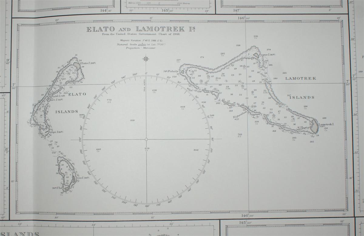 Nautical Chart No. 772 Pacific Ocean Islands and Anchorages in the